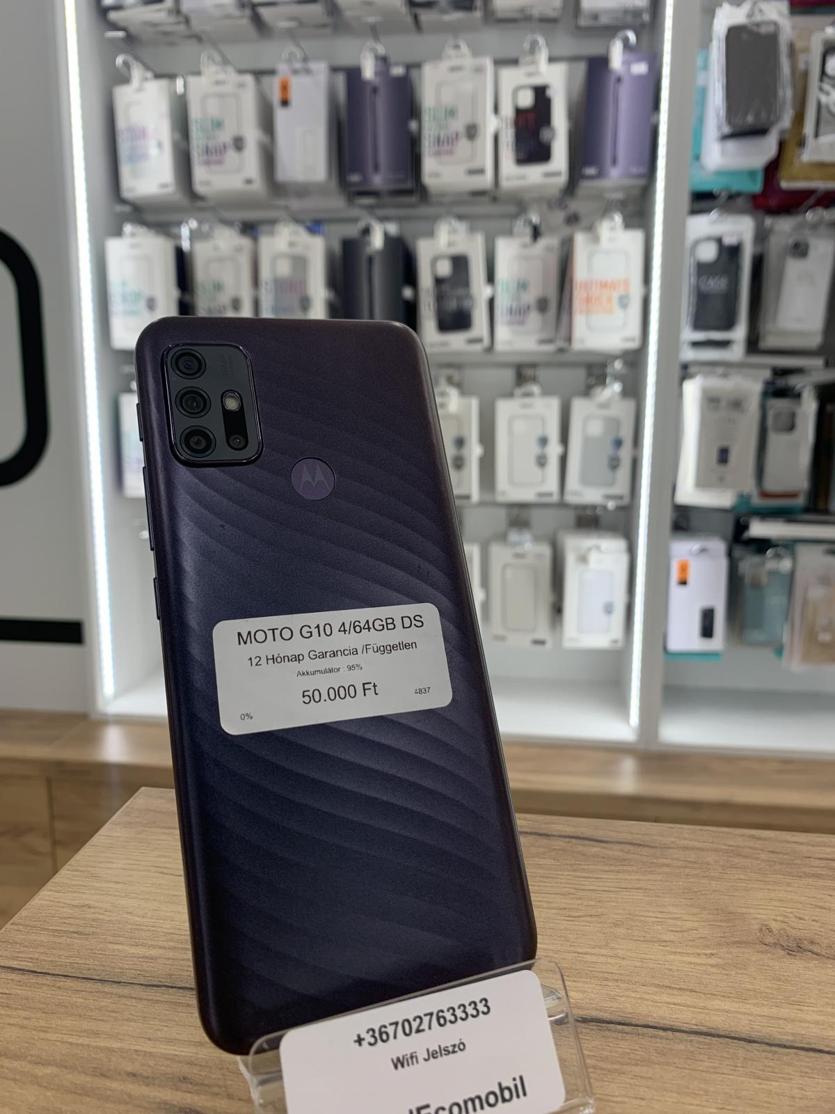 Motorola Moto G10 Kártyafüggetlen 64 GB 4 GB Ram, 12 hó garancia