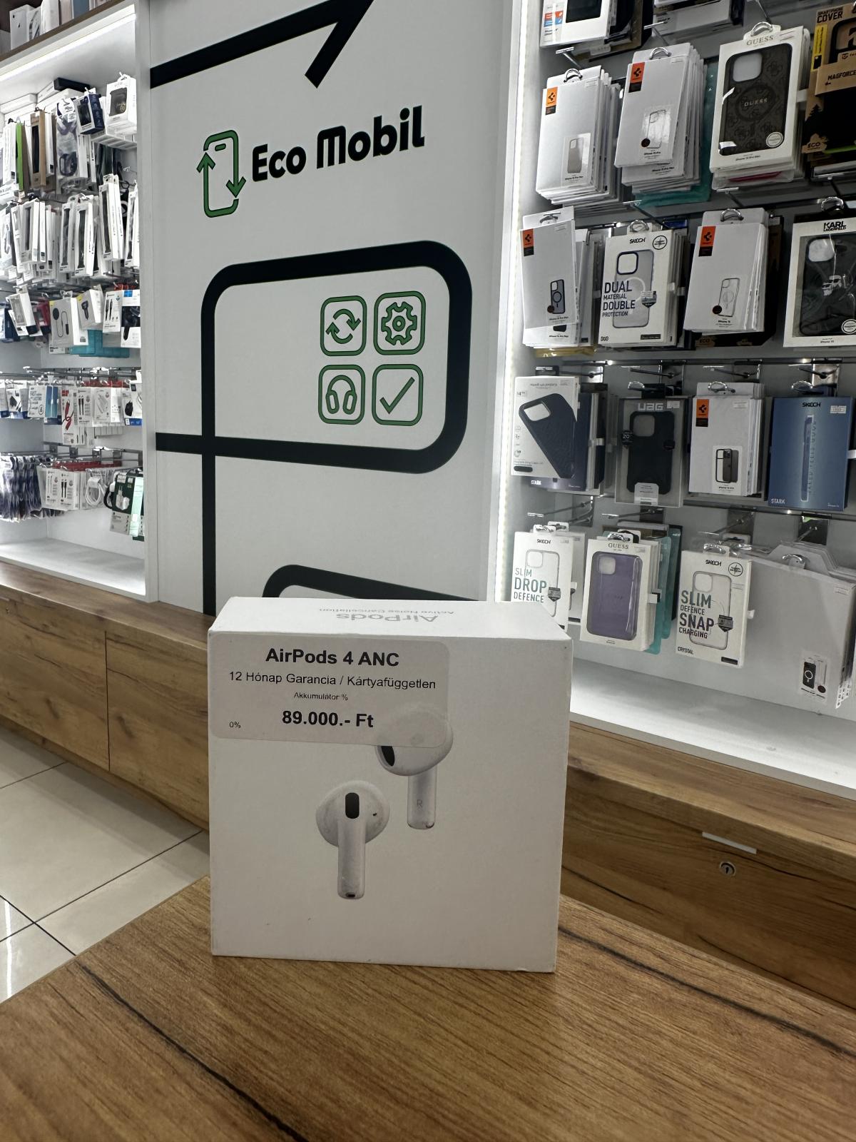 Apple Airpods 4 ANC Kártyafüggetlen, 12 hó garancia