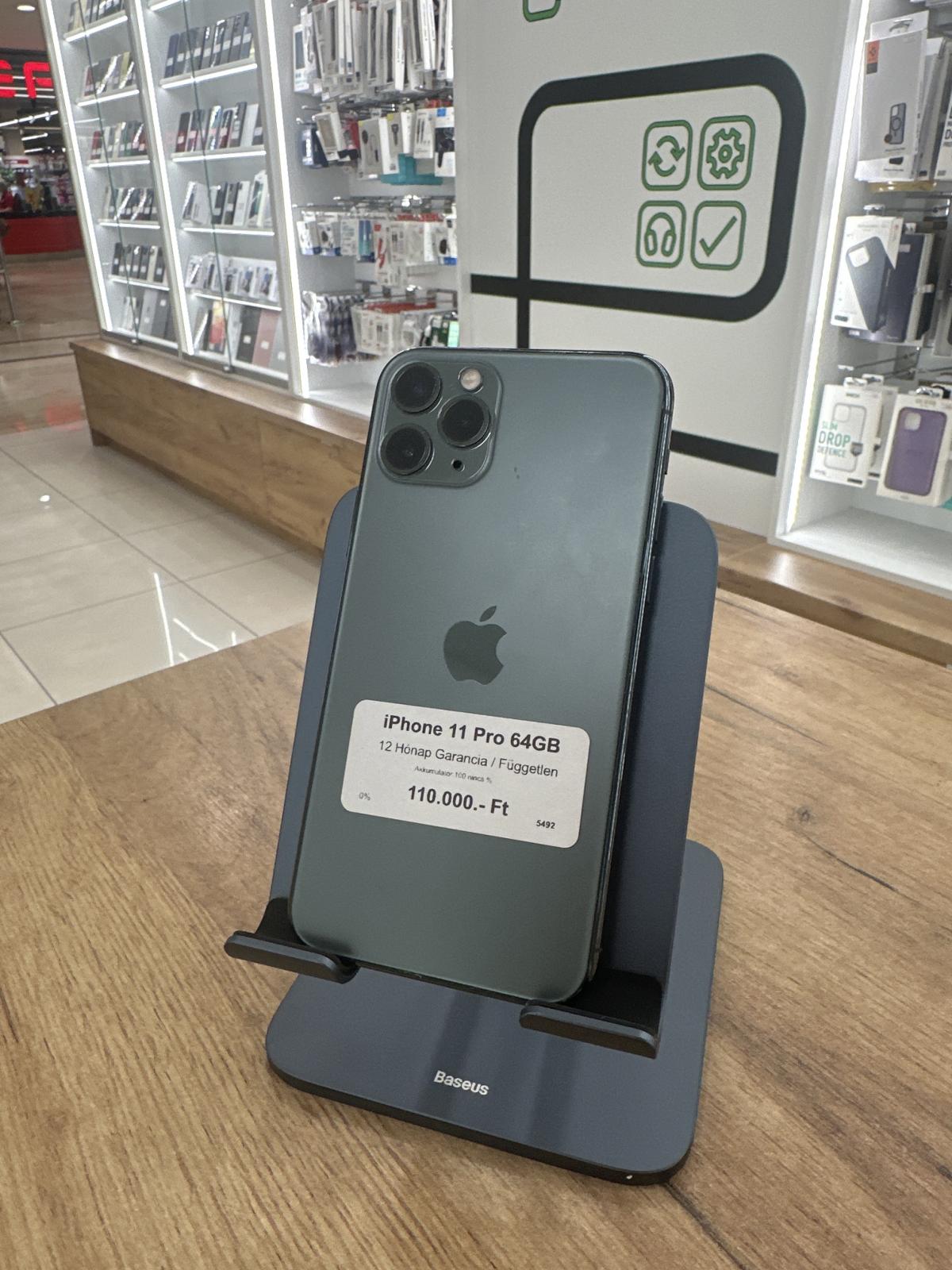 Apple iPhone 11 Pro Kártyafüggetlen 64 GB, 12 hó garancia