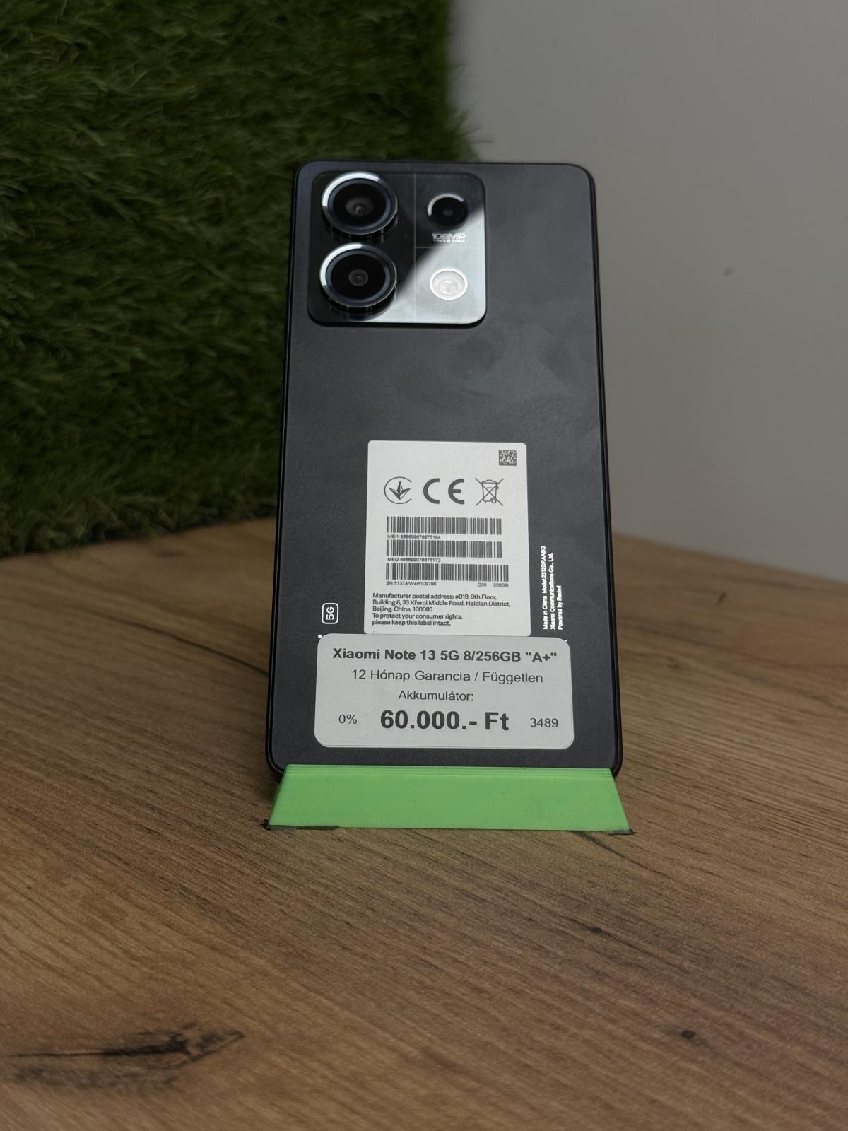 Xiaomi Redmi Note 13 5G Kártyafüggetlen 256 GB, 12 hó garancia