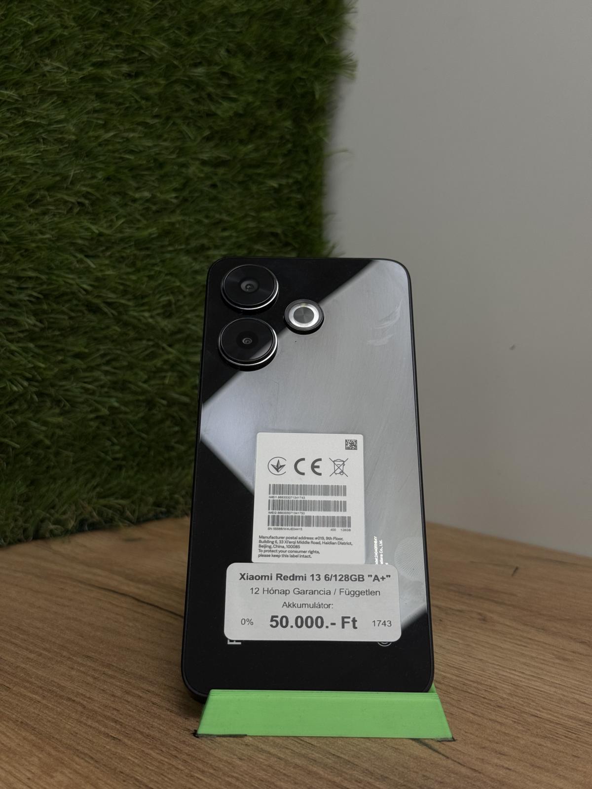 Xiaomi Redmi 13 Kártyafüggetlen 128 GB, 12 hó garancia
