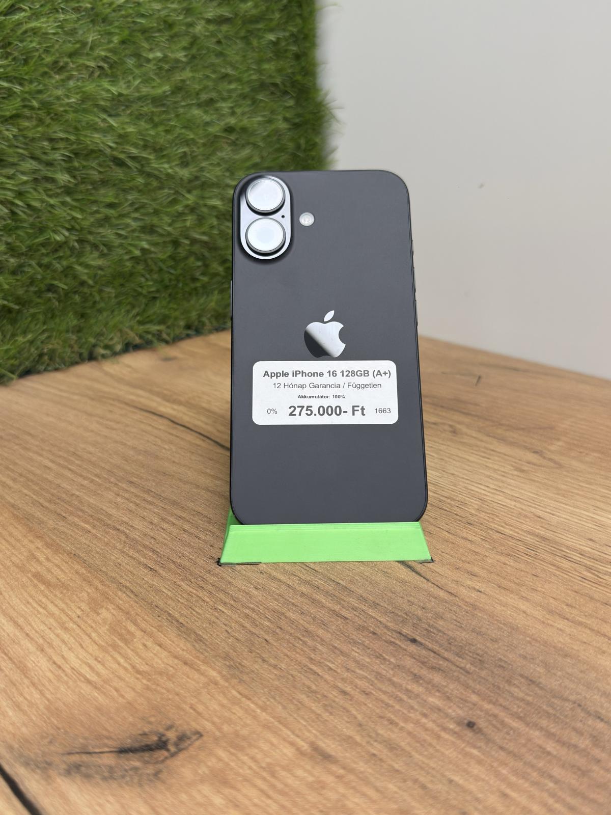 Apple iPhone 16 Kártyafüggetlen 128 GB, 12 hó garancia