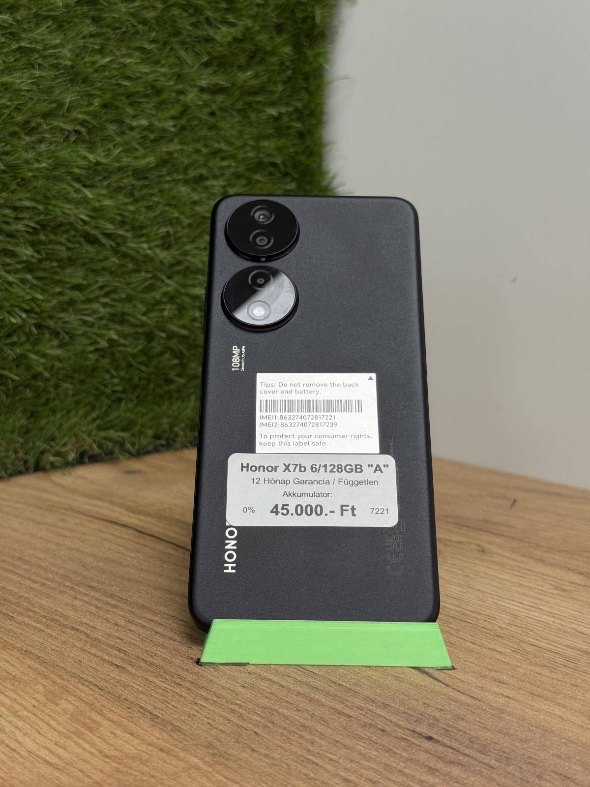Honor X7b Kártyafüggetlen 128 GB, 12 hó garancia