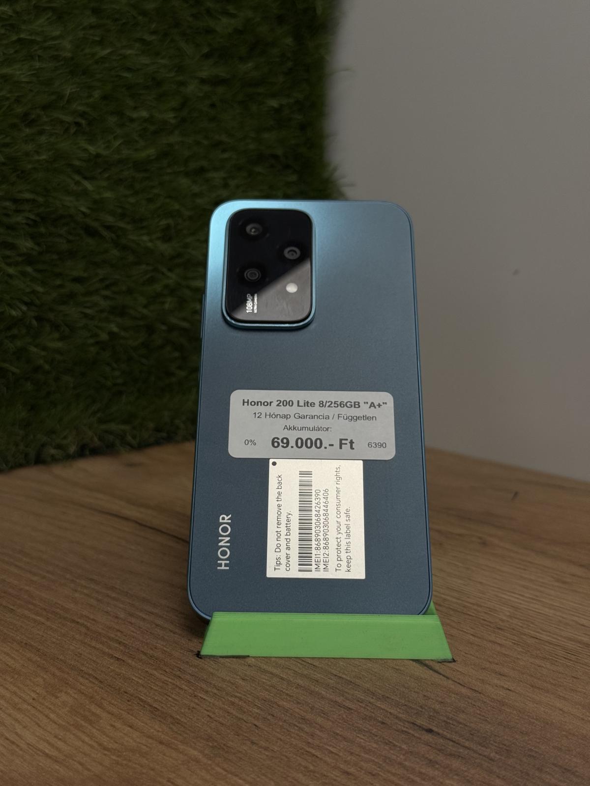 Honor 200 Lite Kártyafüggetlen 256 GB, 12 hó garancia