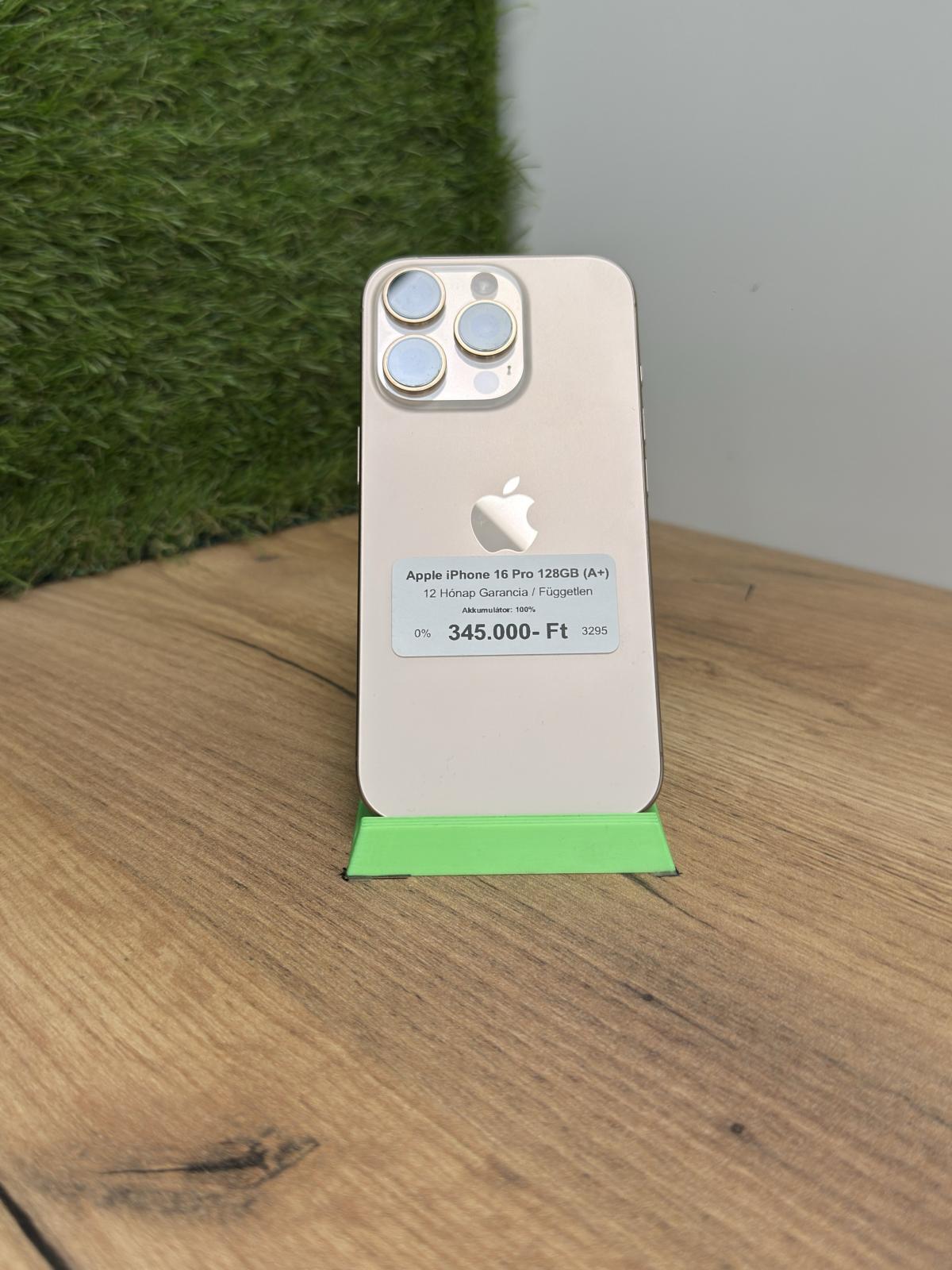 Apple iPhone 16 Pro Kártyafüggetlen 128 GB, 12 hó garancia