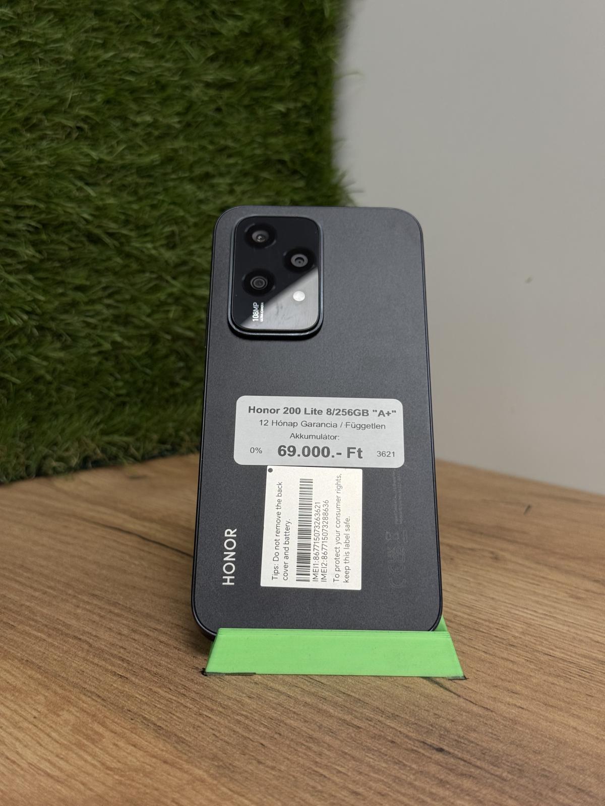 Honor 200 Lite Kártyafüggetlen 256 GB, 12 hó garancia